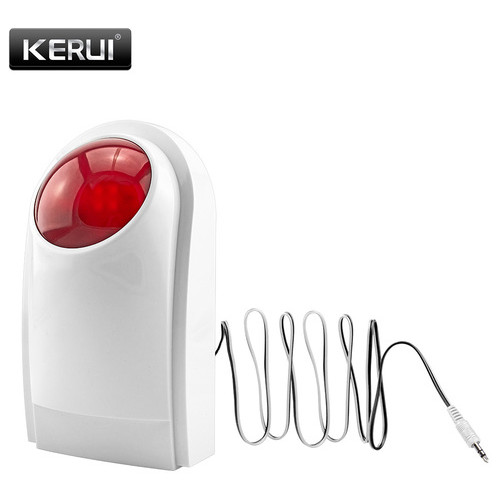 Сирена Kerui KR-J007 дпровідна світлозвукова для GSM сигналізації (FKJSJS90DD) фото №1