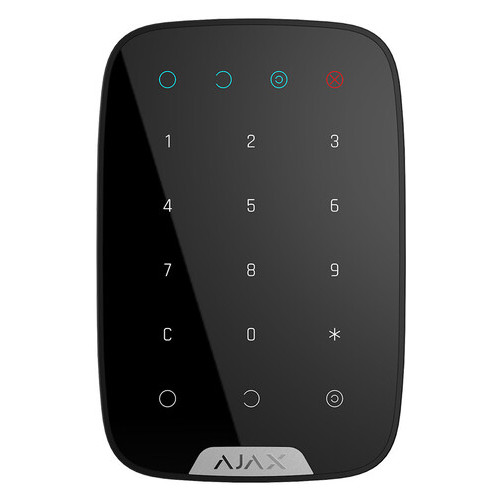 Бездротова сенсорна клавіатура Ajax KeyPad чорна (4024) фото №1