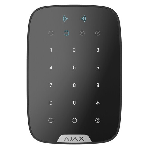 Бездротова сенсорна клавіатура Ajax KeyPad Plus чорна (13505) фото №1