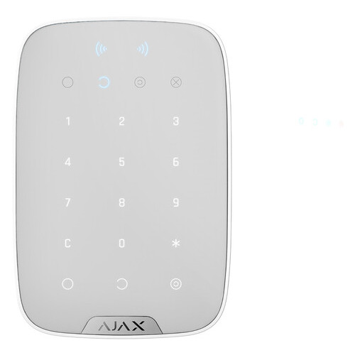 Бездротова сенсорна клавіатура Ajax KeyPad Plus біла (13506) фото №1