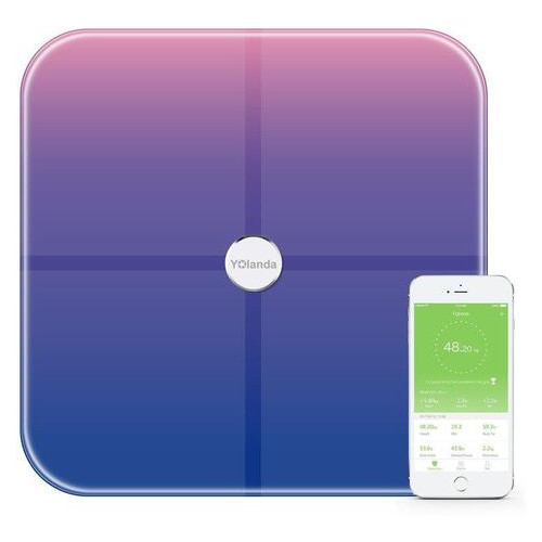 Весы напольные Yolanda Body Fat Composition Gradient Fuchsia Wifi&Bluetooth (CS20CG) фото №1