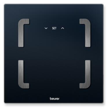 Ваги підлогові Beurer, 180кг, підкл. до смартфону, сенс. керування, AAAx3 в комплекті, скло, чорний (BF_880) фото №4