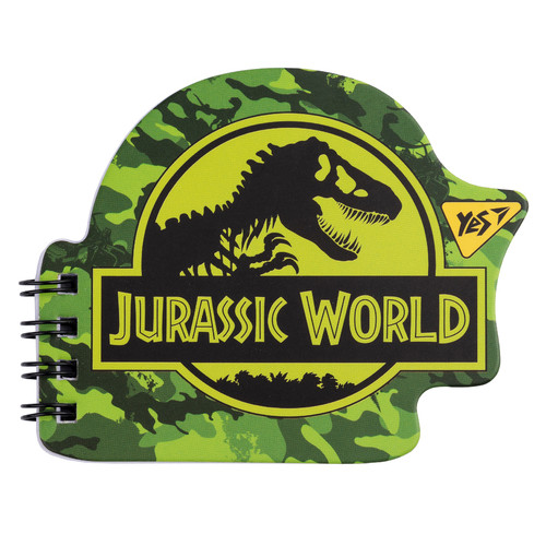 Блокнот Yes А7/24 дв. спіраль Jurassic World, фігурний (681816) фото №1