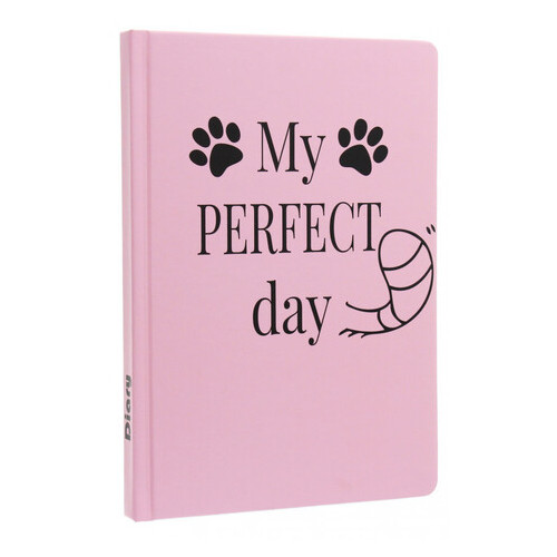 Блокнот з котом LifeFLUX Хвіст та вуса Diary My perfect day російська мова Рожевий фото №1