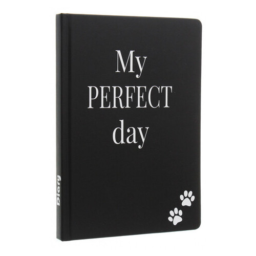 Блокнот з котом LifeFLUX Хвіст та вуса Diary My perfect day українська мова Чорний фото №1