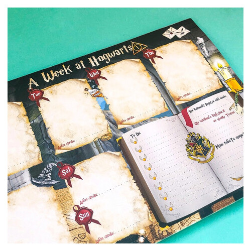 Тижневик настільний LifeFLUX Гаррі Поттер Weekly A week at Hogwarts А4 52 листи (LFWEUPHP023) фото №2