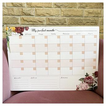 Магнітний Планер на місяць My Perfect Month Троянди LifeFLUX А3 фото №2