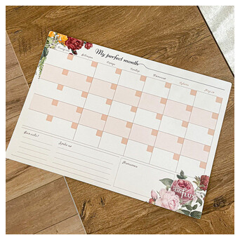 Магнітний Планер на місяць My Perfect Month Троянди LifeFLUX А3 фото №4