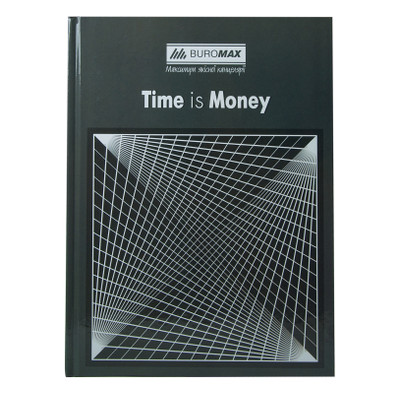 Канцелярська книга Buromax Times Is Money А4 у клітинку 96 аркушів Сіра (BM.2400-109) фото №1