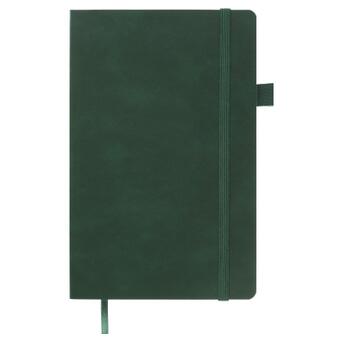 Книга записна Buromax Primo 125x195 мм 96 аркушів у клітинку обкладинка зі штучної шкіри Зелена (BM.291161-04) фото №2