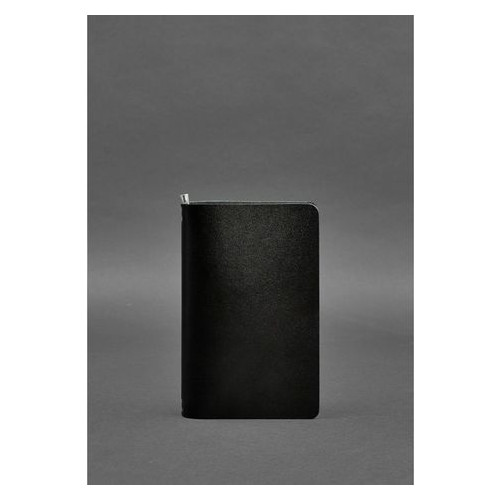 Вугільно-чорний шкіряний блокнот Blank Note 8.0 на гумці BN-SB-8-ygol фото №1