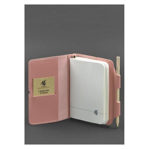 Шкіряний блокнот (Софт-бук) 3.0 рожевий BlankNote (BN-SB-3-pink-peach) фото №2