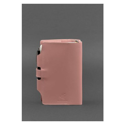 Шкіряний жіночий блокнот (Софт-бук) 4.0 рожевий BlankNote (BN-SB-4-pink-peach) фото №4