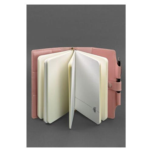 Шкіряний жіночий блокнот (Софт-бук) 4.0 рожевий BlankNote (BN-SB-4-pink-peach) фото №2