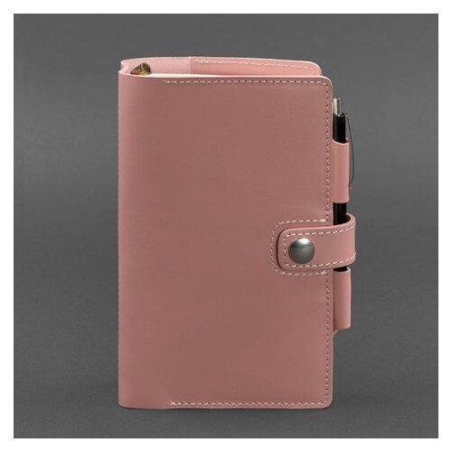 Шкіряний жіночий блокнот (Софт-бук) 4.0 рожевий BlankNote (BN-SB-4-pink-peach) фото №5