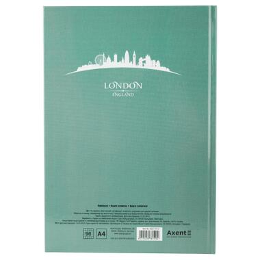 Книга записна Axent Maps London А4 у твердій обкладинці 96 аркушів у клітинку turquoise (8422-516-A) фото №2