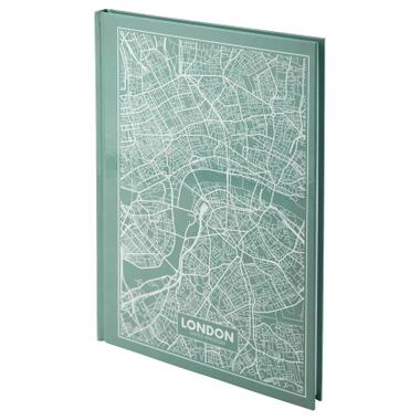 Книга записна Axent Maps London А4 у твердій обкладинці 96 аркушів у клітинку turquoise (8422-516-A) фото №3
