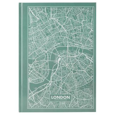 Книга записна Axent Maps London А4 у твердій обкладинці 96 аркушів у клітинку turquoise (8422-516-A) фото №1