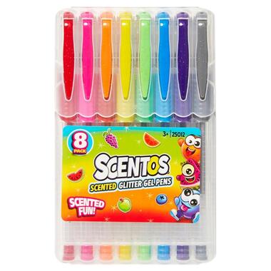 Набір ароматних гелевих ручок Scentos Мерехтливі кольори 8 кольорів (25012) фото №1