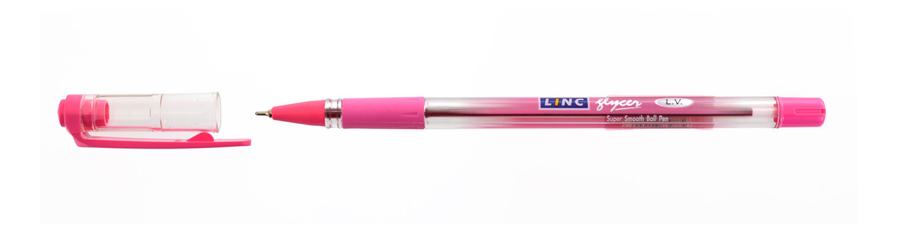 Ручка куля/олія Glyser рожева 0,7 мм LINC (411846) фото №1