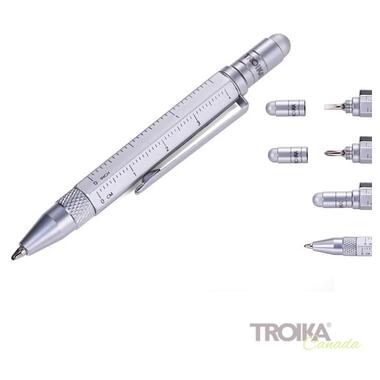 Ручка Troika Construction liliput з лінійкою та стілусом, чорний фото №2