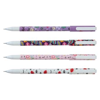 Ручка гелева ZiBi пиши-стирай для дівчаток Синій 0.5 мм Різнобарвний корпус (ZB.2212-99) фото №2