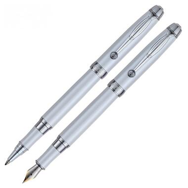Комплект ручок (перо + ролер) REGAL в подарунковому футляр L білий  фото №1