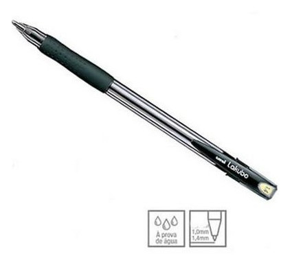 Ручка шариковая UNI Lakubo broad 1.4мм, черный фото №1
