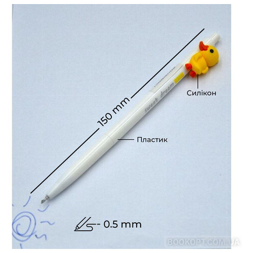 Набір гелевих ручок. 0,5 мм BP5001 Мила тварина (6шт) фото №5