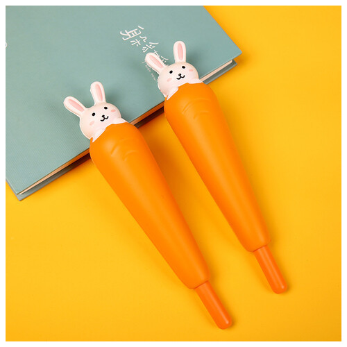 Набір ручок масляних 0.7 мм BP5027 Squishy Carrot (2шт) фото №1