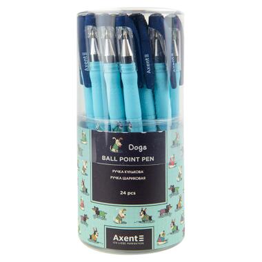 Ручка кулькова Axent Dogs blue (AB1049-31-A) фото №2