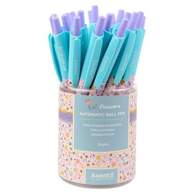 Ручка кулькова Axent автоматична Flowers blue (AB1090-25-A) фото №3