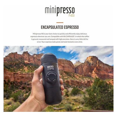 Портативна еспресо машина Wacaco Minipresso NS Black фото №2