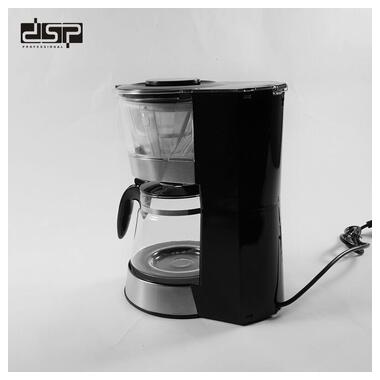 Електрична побутова краплинна кавоварка DSP KA3063 1.2 л 800 Вт, чорний (42697-KA3063_1067) фото №10