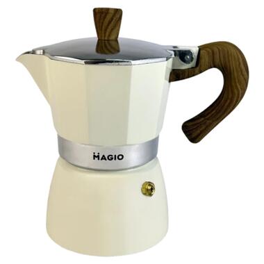 Гейзерна кавоварка Magio Бежева 3 порції 150 мл (MG-1007) фото №1