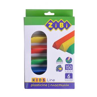 Пластилін ZiBi KIDS Line 6 кольорів 150 г (ZB.6225) фото №1