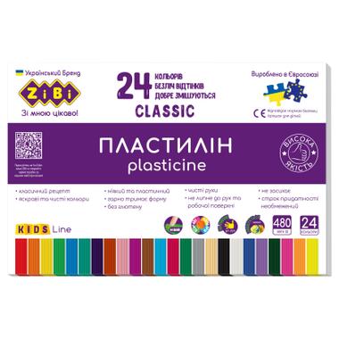 Пластилин ZiBi Classic 24 кольори 480 г (ZB.6236) фото №1