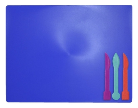 Дощечка для пластилина 3 стека синій (ZB.6910-02) фото №1