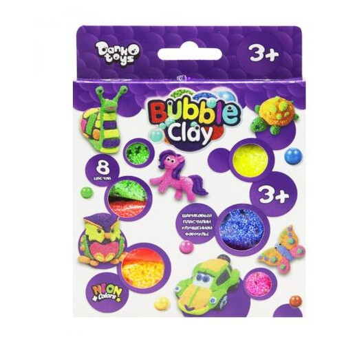 Кульковий пластилін Danko Toys Bubble Clay 8 кольорів (BBC-04-01) фото №1