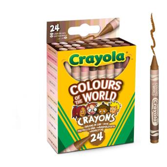 Олівці кольорові Crayola Colours of the World воскові 24 шт (52-0114) фото №1