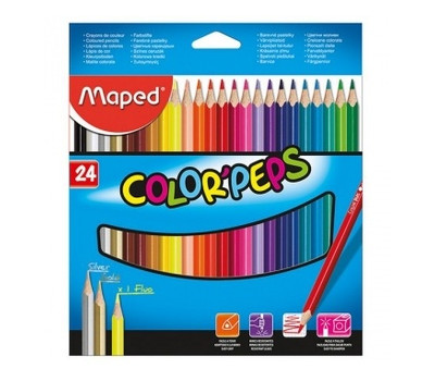 Олівці кольорові Maped Color'Peps Classic 24 кольорів (MP.183224) фото №1