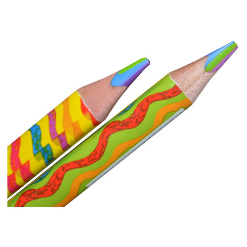 Олівець YES Rainbow Jumbo із шестиколірним грифелем, трикутний (290576) фото №2
