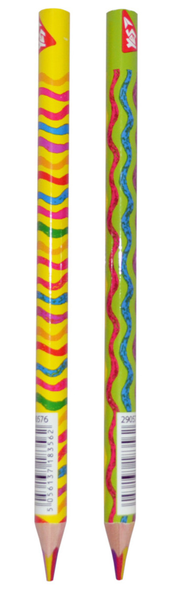 Олівець YES Rainbow Jumbo із шестиколірним грифелем, трикутний (290576) фото №4