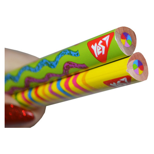 Олівець YES Rainbow Jumbo із шестиколірним грифелем, трикутний (290576) фото №3