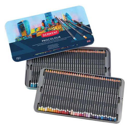 Набір кольорових олівців Derwent Procolour 72 кольори металевий пенал (5028252188951) фото №1