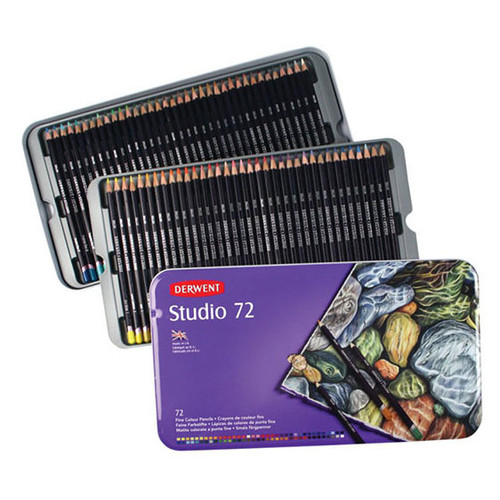 Набір кольорових олівців Derwent Studio 72 кольору металевий пенал (5010255713520) фото №1
