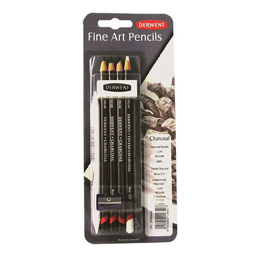 Набір олівців для малюнка Derwent Charcoal 9 предметів блістер (700664) фото №1