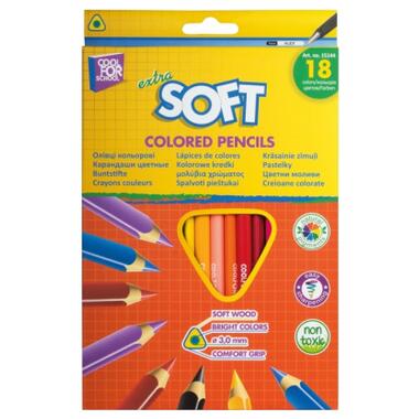 Олівці кольорові Cool For School Extra Soft 18 кольорів (CF15144) фото №1
