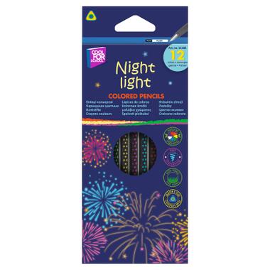 Олівці кольорові Cool For School Night light тригранні 12 кольорів (CF15183) фото №1
