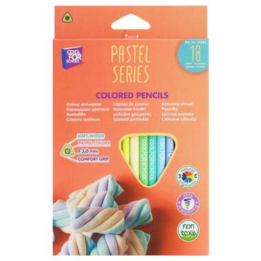 Олівці кольорові Cool For School Pastel Преміум 18 кольорів (CF15185) фото №1